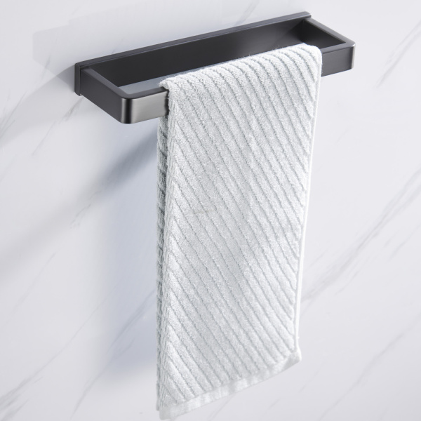 Полотенцедержатель ABBER Westen одинарный, настенный, неповоротный, 260 мм нержавеющая сталь, для полотенец, в ванную/туалет/душевую кабину, цвет никель AA1753NG