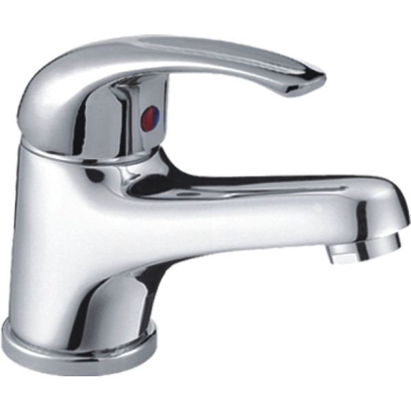 Смеситель для умывальника HAIBA CRON однозахватный, неповоротный, длина 107 мм, силумин, цвет хром