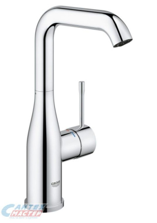 Смеситель для раковины Grohe Essence+ однорычажный, излив короткий, длина 127 мм, керамический, латунь, цвет хром, без донного клапана