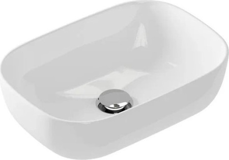 Раковина Cersanit Moduo 50, накладная, прямоугольная, керамическая/фарфоровая, цвет белый, без отверстия под смеситель, без слива-перелива