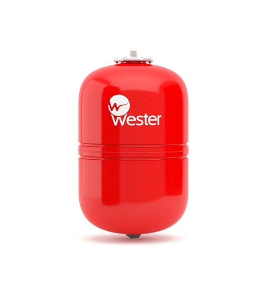 Бак расширительный 12 л (красный) Wester  без ножек, на стену, вертикальный, мембранный, накопительный, настенный, для воды, антифриза, системы водяного отопления закрытого типа