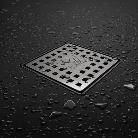 Душевой трап RGW SDR-14, 110х110 мм, с решеткой, цвет хром, для душа в полу, комбинированный затвор, нержавеющая сталь, квадратный, душевой