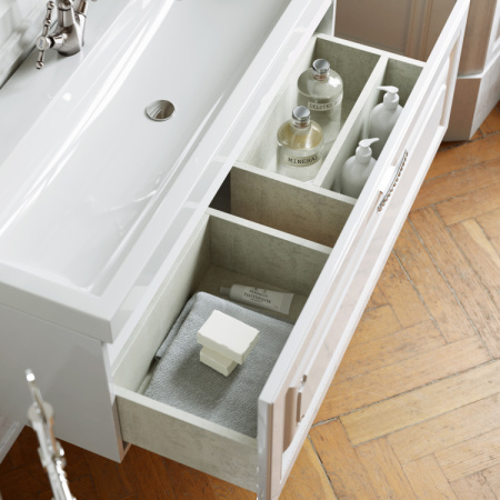 Тумба Aqwella Империя подвесная с раковиной Infinity 100 белая