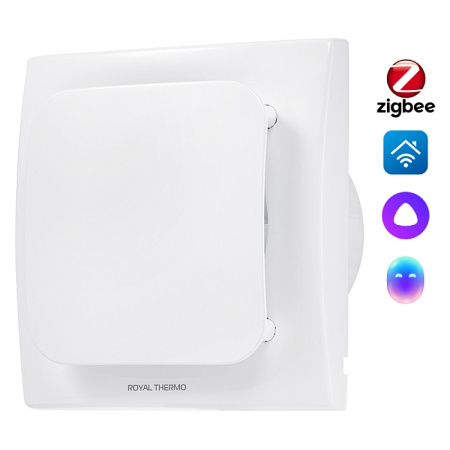 Вентилятор вытяжной Royal Thermo Virtuoso RAFV 150 Т с таймером 80 м2, 20 Вт ABS пластик, осевой, квадратный, цвет белый