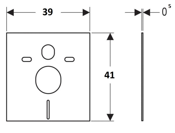 Звукоизоляционная плита KK-POL для подвесного унитаза и для биде, цвет черный