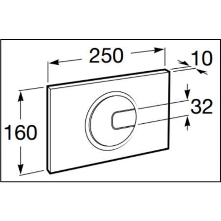 Кнопка смыва Roca Duplo One PL-4 цвет белый, размер 250 х 160 х 10 мм, клавиша управления для сливного бачка, инсталляции, два режима слива, механическая, панель