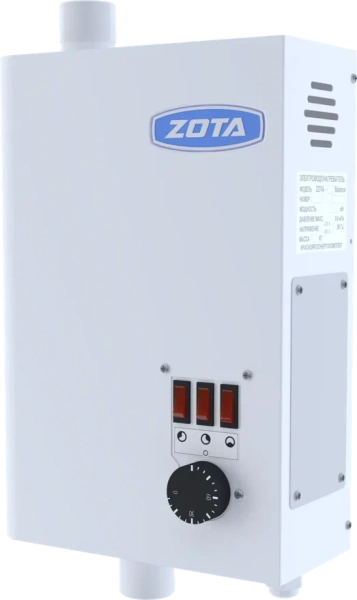 Котел электрический Zota Balance 3 кВт, 220/380В, (30 кв. м2) одноконтурный, настенный, цвет белый, для контура отопления