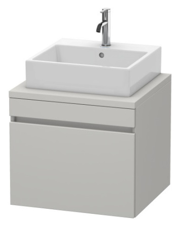 Тумба/шкафчик для консоли/столешницы Duravit DuraStyle под раковину 60х54,8х51,2 см, подвесная, ДСП, цвет: бетонно-серый, 1 выдвижной ящик, прямоугольная