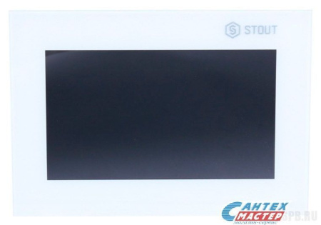 Регулятор комнатный со связью STOUT TECH RS, ST-281 (терморегулятор) температурный,проводной (белый) STE-0101-100281