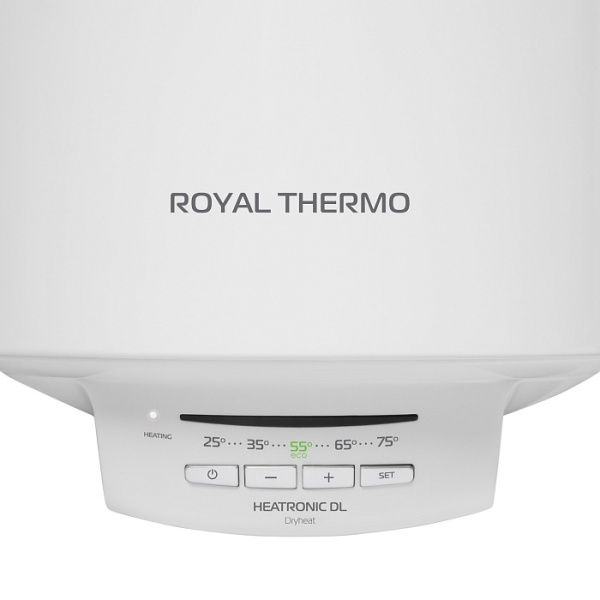 Водонагреватель Royal Thermo RWH 80 Heatronic DL Slim DryHeat 80 л. электрический, настенный, вертикальный, накопительный, 1.5 квт, 1045х385х397 мм, 230 В, (цвет белый, круглый), с нижней подводкой