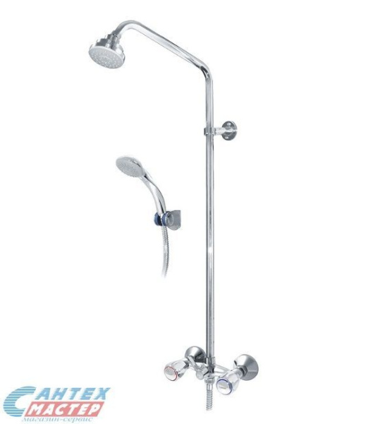 Душевая система Варион Парма с жёсткой стойкой и душевым шлангом керамика 1080182