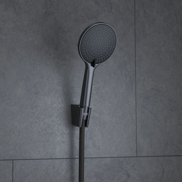 Душевая лейка IDDIS Optima Home, круглая, с 3 режимами, размер 116 мм, ABS-пластик, цвет графит, для душа/ванной