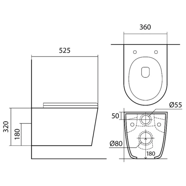 Комплект унитаза с инсталляцией Aquatek Вега (Сет) c сиденьем микролифт, с клавишей смыва (кнопкой, клавишей двойного смыва) белая, комплект крепления (KKI-0000001)