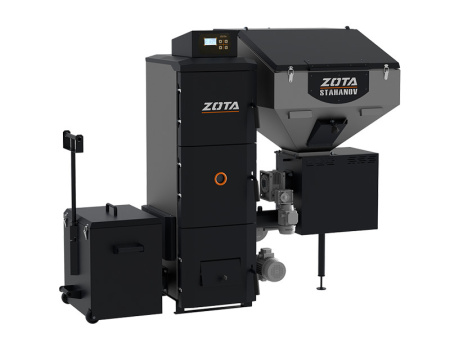 Котел твердотопливный Zota Стаханов 25 кВт, (250 кв. м) одноконтурный, напольный, традиционный, с открытой камерой сгорания