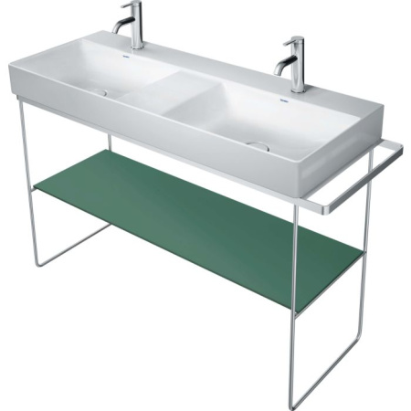 Полка Duravit DuraSquare для металлической консоли под раковину, размер 116,4х38 см, цвет: нефрит, стеклянная, прямоугольная, вставка, для раковины, в ванную комнату