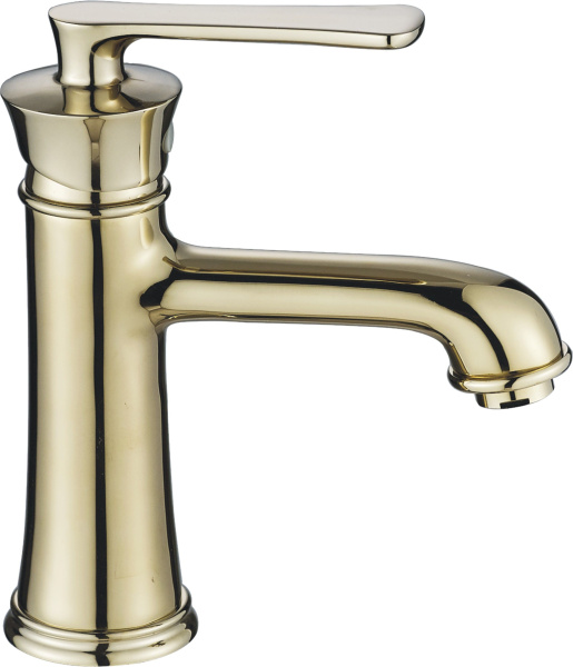 Смеситель для умывальника HAIBA однозахватный, неповоротный, латунный, длина 171 мм, латунь, цвет золото