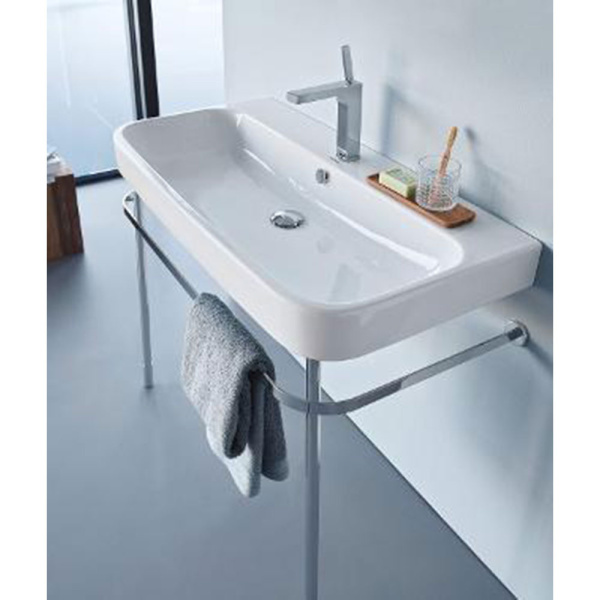 Раковина DURAVIT Happy D.2 100х50,5х17 см, подвесная, прямоугольная, санфарфор, цвет белый, с 1 отверстием под смеситель, слив/перелив