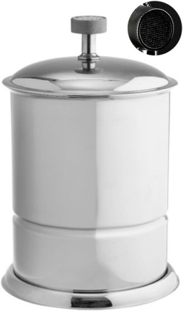 Ведро для мусора Boheme Royal Cristal Black, с крышкой, напольное, латунь/сталь/стекло, форма округлая, для туалета/ванной/кухни, цвет хром