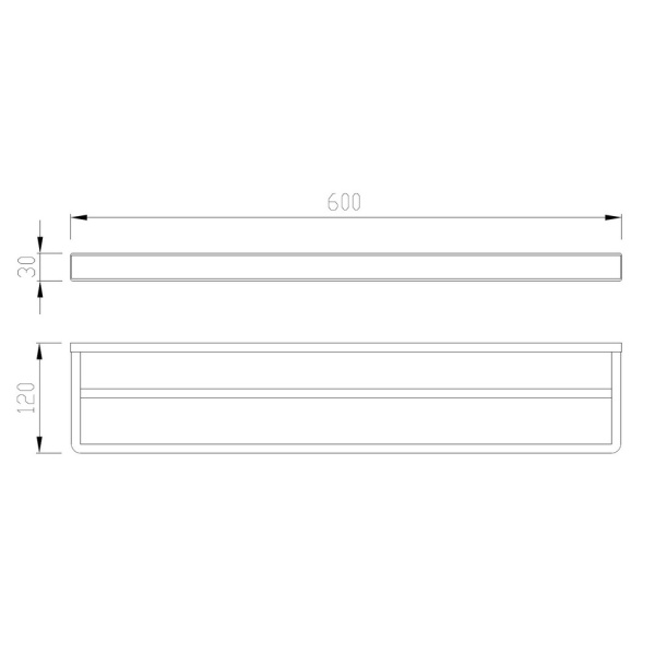 Полотенцедержатель ABBER Westen двойной, настенный, неповоротный, 600 мм нержавеющая сталь, для полотенец, в ванную/туалет/душевую кабину, цвет сатин AA1756SP