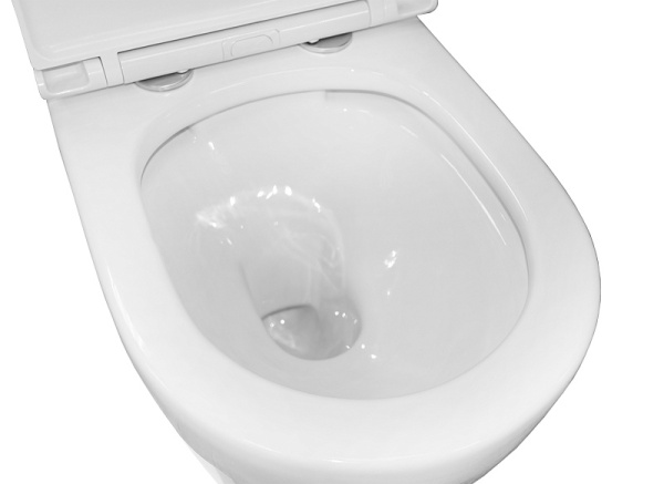 Унитаз подвесной Azario Uno, белый, горизонтальный (в стену) выпуск, быстросъемным сиденьем микролифт, безободковый, с системой антивсплеск, под скрытый бачок