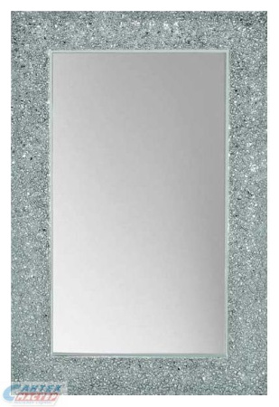 Зеркало Boheme Ajur 537 60х90 с подсветкой белое серебро