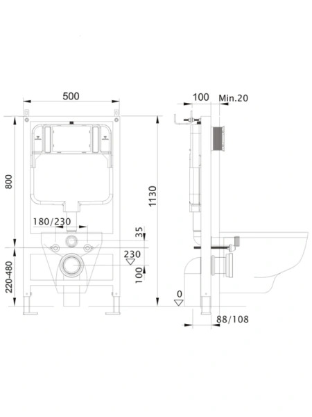 Комплект унитаза с инсталляцией Aquatek Либра Т (Сет) c сиденьем микролифт, с клавишей смыва (кнопкой, клавишей двойного смыва) хром, комплект крепления, смыв Торнадо