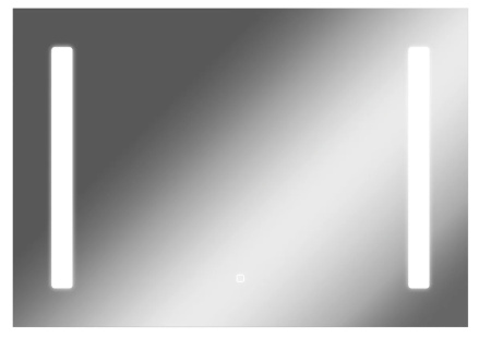 Зеркало Домино Good Light 2-100, 100х70 см, с LED/ЛЕД-подсветкой, прямоугольное, выключатель сенсорный, для ванны, навесное/подвесное/настенное, дизайнерское