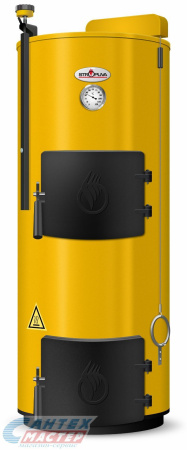 Котел твердотопливный Stropuva Mini S8U 8 кВт мощность (80 кв. м), одноконтурный,  напольный, с открытой камерой сгорания, длительного горения, для отопления, водяного теплого пола, частного жилом дома, дачи