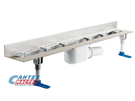 Угловой душевой лоток Ду50 с гидрозатвором, без решётки, L1500, HL 50WU.0/150