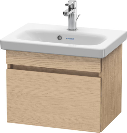 Тумба/шкафчик для консоли/столешницы Duravit DuraStyle под раковину 60х54,8х51,2 см, подвесная, ДСП, цвет: натуральный дуб, 1 выдвижной ящик, прямоугольная