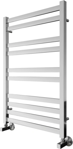 Полотенцесушитель Aquatek Лира водяной П10 500х800 мм хром, нержавеющая сталь, лесенка, подключение нижнее