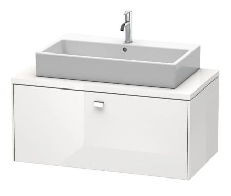 Тумба под раковину для консоли/столешницы Duravit Brioso 102х55х44,2 см, подвесная, ДСП, цвет: белый матовый, 1 выдвижной ящик, прямоугольная