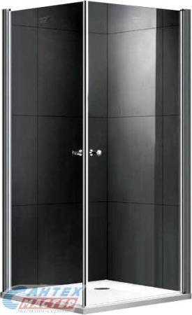 Душевой уголок Gemy New Rockсoco 100х100х190 см, без поддона, квадратный, без крыши, стеклянный, пластиковый, полированный хромированный профиль, комплект, для душа, ванной, квартиры, дома, дачи, размеры, метр, литой, литьевой, сантехника (Джеми)