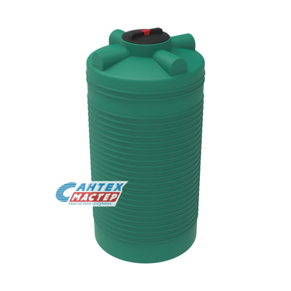 Емкость пластиковая (бак) Экопром T 300 литров 107.0300.401.0 для воды,с крышкой с дыхательным клапаном (цвет-зеленый) для полива Rostok(Росток)