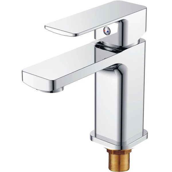 Смеситель для умывальника HAIBA CRON однозахватный, неповоротный, длина 107 мм, силумин, цвет хром