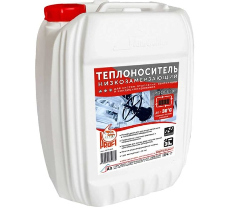 Теплоноситель PROFI 30 на основе этиленгликоля в канистре 30 кг ПР30-030 красный