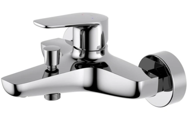 Комплект смесителей Aquatek Бетта 3 в 1 хром, смеситель для ванны, раковины, душевой гарнитур, однорычажный, латунь/нержавеющая сталь