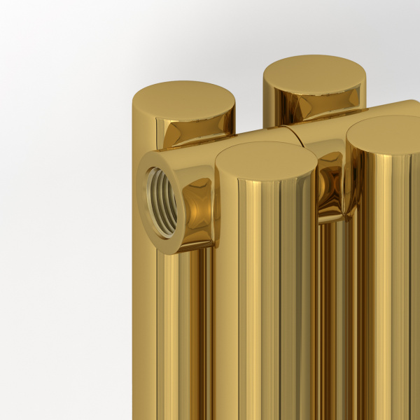 Радиатор отопления Сунержа Эстет-11 1200х270 6 секций, цвет золото, универсальное подключение, нержавеющая сталь, трубчатый