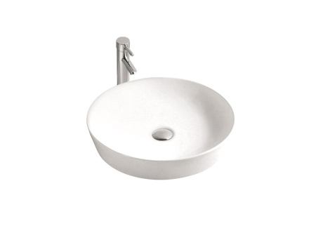 Раковина/умывальник Aquatek Европа, 41,5х41,5 см, накладная, круглая, санфарфор, цвет белый, без отверстия под смеситель, без слив-перелива, умывальник