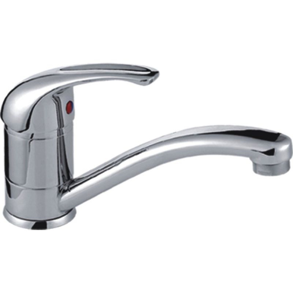 Смеситель для кухни/мойки HAIBA CRON однозахватный, поворотный, длина 148 мм, силумин, цвет хром