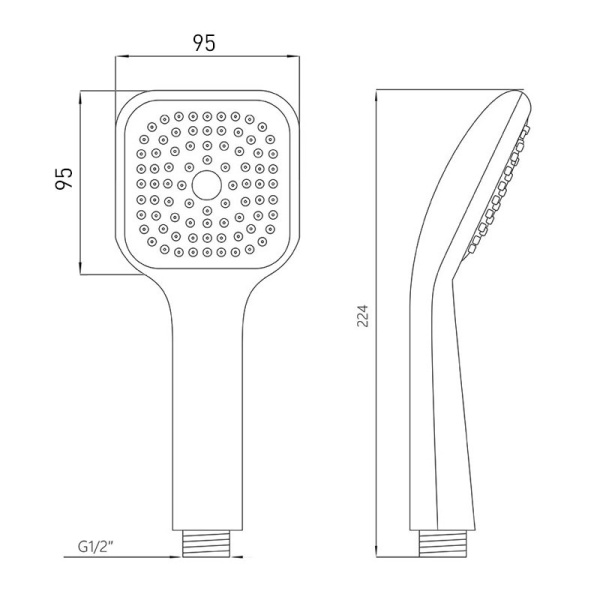 Лейка душевая Melodia Luxe 95х95 мм L224 мм ручная, квадратная, 1 режим, черный, ABS пластик, для душа/ванной MKP26111BL_bk Лейка душевая Melodia Luxe 95х95 мм L224 мм ручная, квадратная, 1 режим, черный, ABS пластик, для душа/ванной MKP26111BL_bk