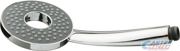 Лейка душевая Melodia Standard 100 мм L236 мм ручная, круглая, 1 режим, хром/серый, ABS пластик, для душа/ванной MKP20534