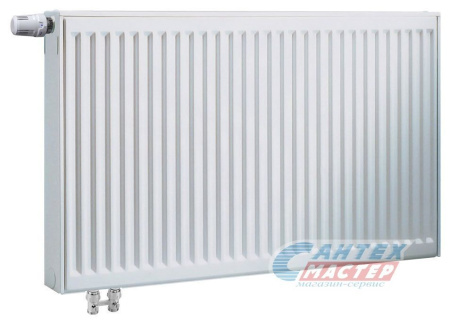 Радиатор Rommer Ventil 22 500-500 стальной, панельный, нижнее подключение, для отопления квартиры, дома, водяные, мощность 1102 Вт, настенный, батарея, белый (Ромер)