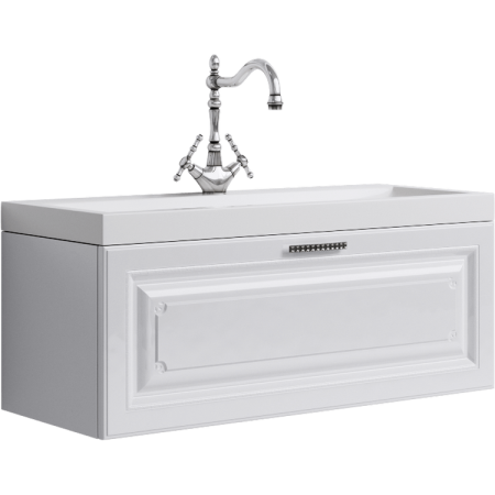 Тумба Aqwella Империя подвесная с раковиной Infinity 100 белая