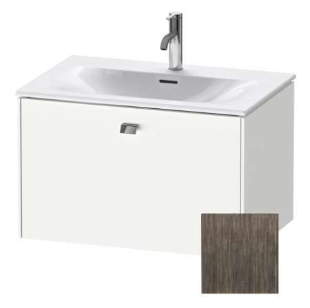 Тумба под раковину для консоли/столешницы Duravit Brioso 72х48х44,2 см, подвесная, ДСП, цвет: сосна терра/хром, 1 выдвижной ящик, прямоугольная