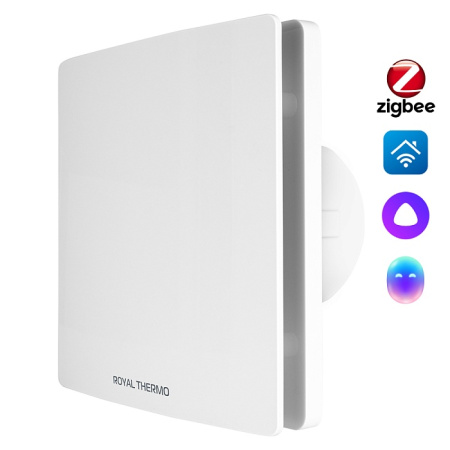 Вентилятор вытяжной Royal Thermo Sunset RAFS 120 V цвет белый, с обратным клапаном, 55 м2, 23 Вт, квадратный, осевой, ABS пластик