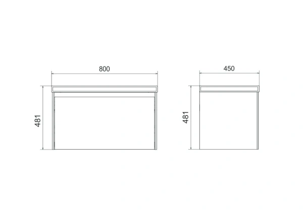 Тумба под раковину Velvex Klaufs 80.1Y, 800х450х481 мм, подвесная, цвет белый, 1 выдвижной ящик/выдвижной органайзер, подходит раковина Como 80, правая/левая, правосторонняя/левосторонняя/универсальная, в ванную комнату