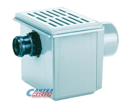 Трап Ду110 с решеткой из ABS 170х240, с грязесборником, HL 71.1/50