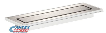 Решетка с подрамником из нержавеющей стали-матовая 300х100, HL 052.1 - 300 x 100