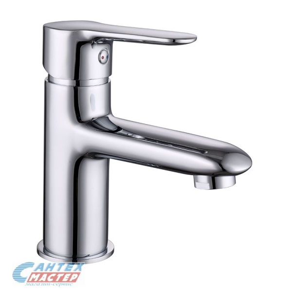 Смеситель для раковины Iddis Cuba однорычажный, излив короткий, длина 105 мм, керамический, латунь, цвет хром, без донного клапана